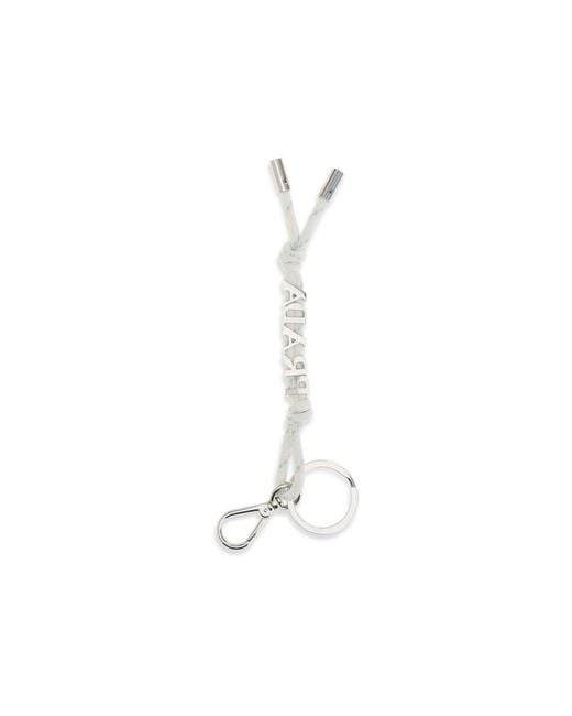 Prada White Recycled Polyamide Keychain Accessory for men