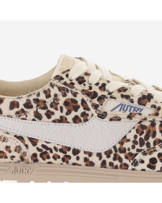 Autry Multicolor Sneakers Windspin Pony Skin Trainers
