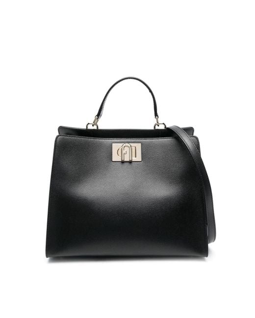 Furla 1927 M Top Handle 28.5 in Black Lyst