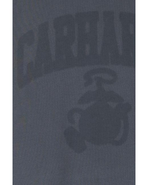 Carhartt Blue Cotton Sweatshirt With Logo Sweatshirts for men