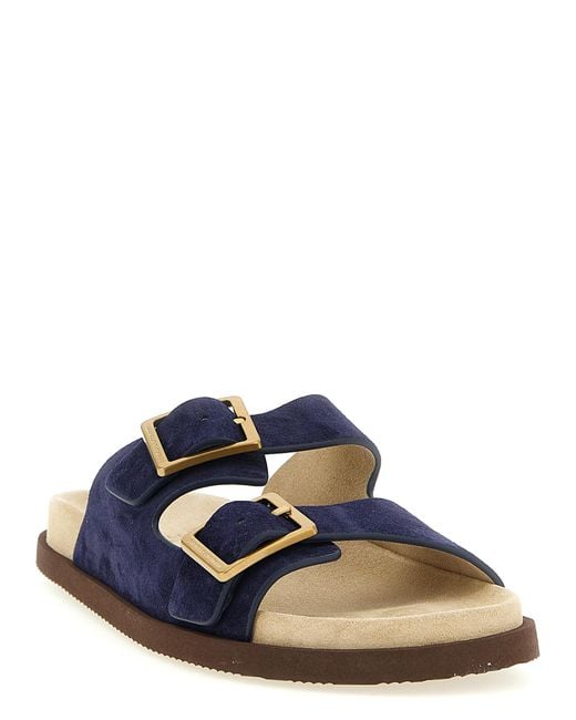 Brunello Cucinelli Blue 'Urban' Slides for men