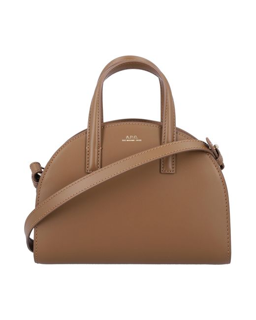 A.P.C. Brown Tote Demi Lune Small
