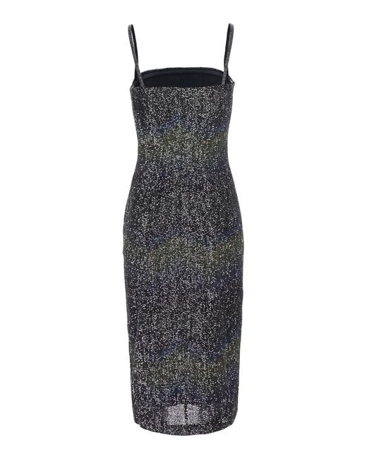 Missoni Multicolor Midi Dress Zigzag Sequin Polyamide