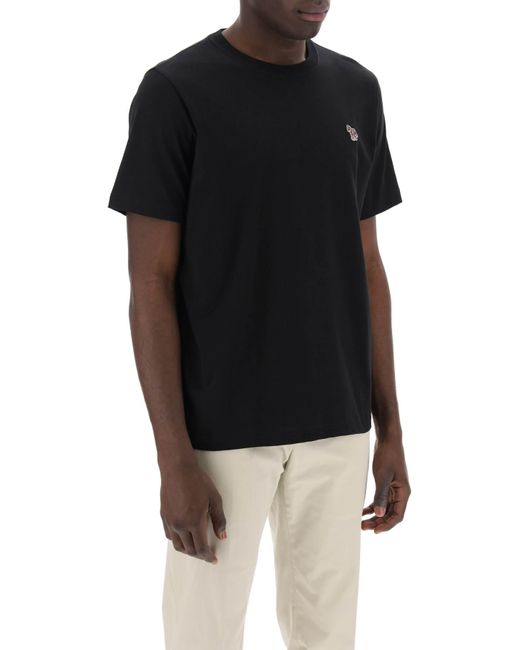 PS by Paul Smith Black Organic Cotton T-Shirt for men