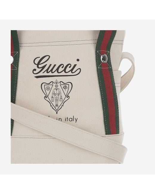 Gucci Natural Printed Fabric Bag Cotton Shoulder for men