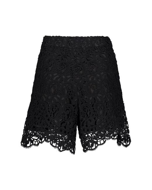 Burberry Black Lace Shorts