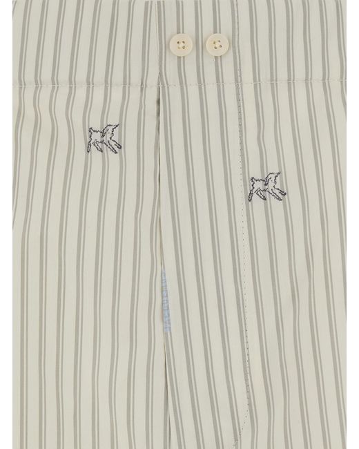 Jacquemus Gray Pants With Elasticated Waist And Striped Design for men