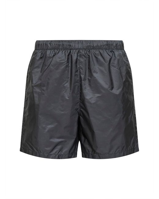 Prada Gray Iron Re-Nylon Swim Shorts for men