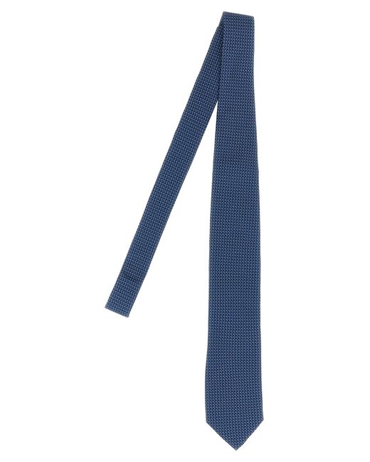 Pal Zileri Men's Blue Patterned Silk Tie