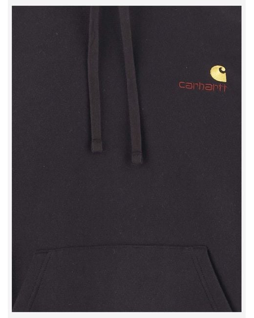 Carhartt Blue Cotton Sweatshirt With Embroidered Logo Sweatshirts for men