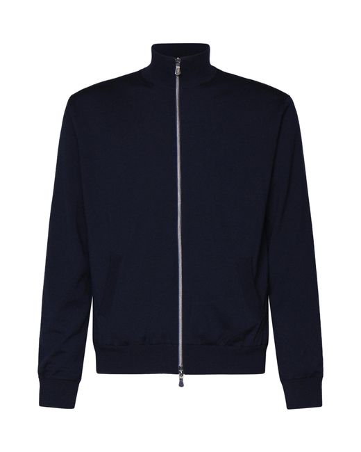 Fedeli Blue Sweaters Nylon Ea for men
