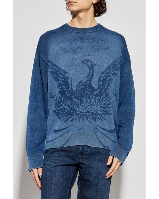 DIESEL Blue Sweater K-Fenicol for men