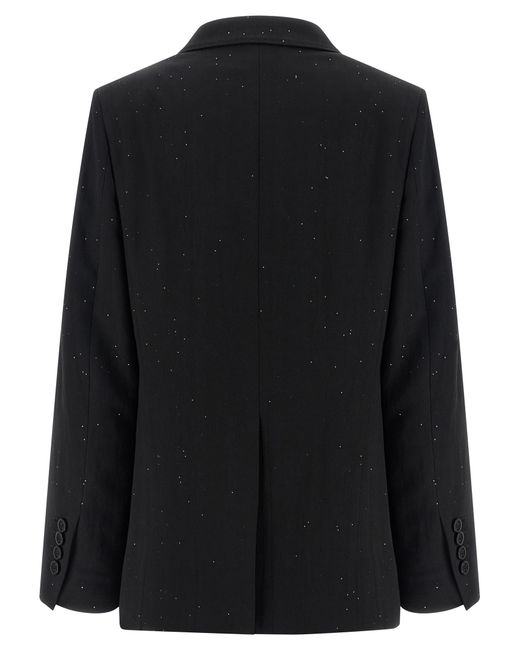 Herno Black Micro Sequin Blazer