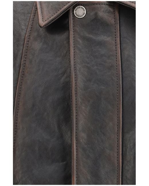 Golden Goose Deluxe Brand Black Nappa Leather Bomber Jacket for men