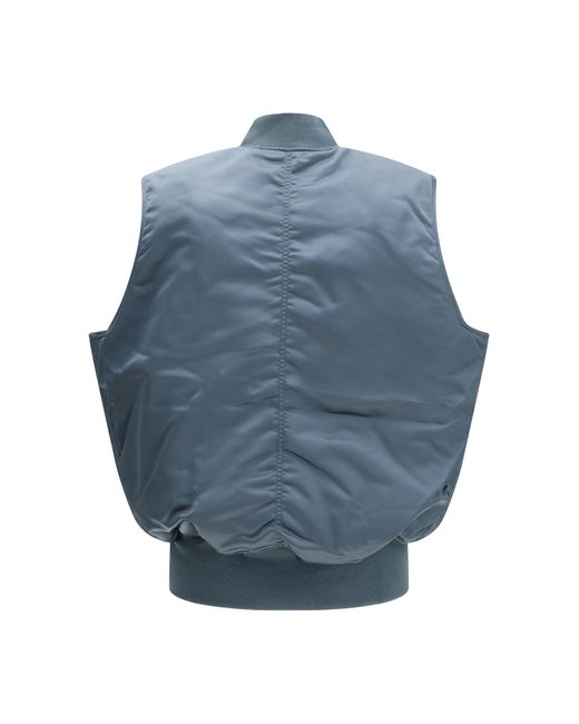 Alpha Industries Blue Ma-1 Base Vest Nylon Blazers E Vests for men