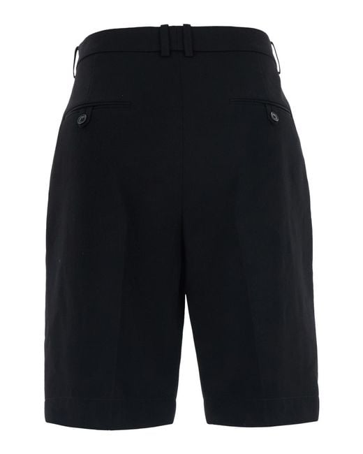 Saint Laurent Blue Bermuda Shorts Wool
