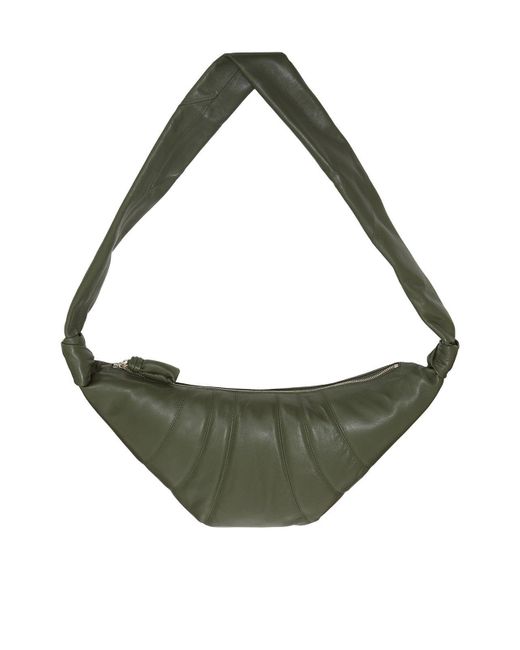 Lemaire Green Croissant Shaped Medium Shoulder Bag for men