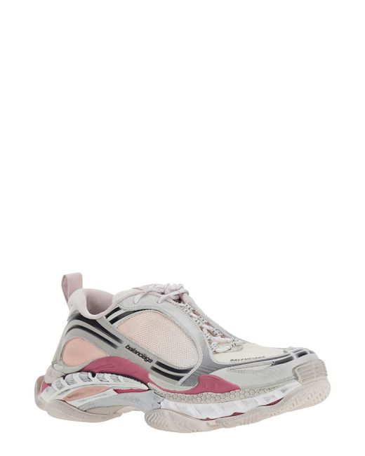 Balenciaga White Sneakers Triple S 2 Gradient Mesh Polyurethane Trainers