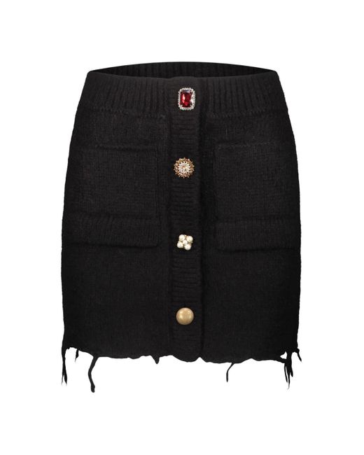 Vetements Black Fancy Button Skirt Clothing