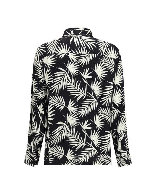 Laneus White Printed Bowling Shirt Viscose for men