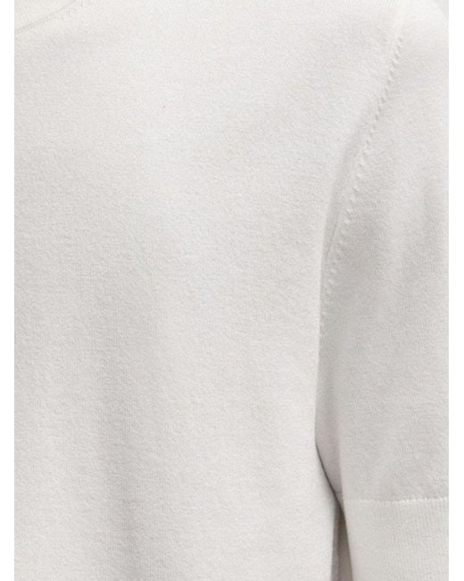 Boss White Sweater Viscose Blend for men