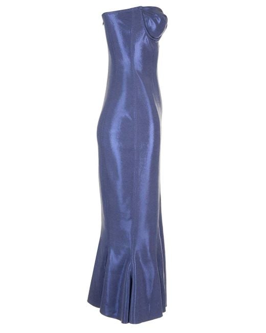 Norma Kamali Blue Corset Dress