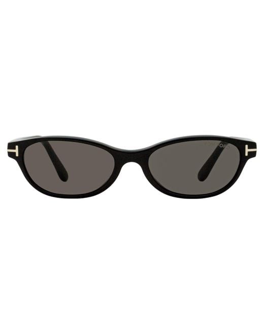 Tom Ford Black Chloe-02 Oval Sunglasses Tf1310 01A 52Mm Ft1310 Plastic (Acetate)