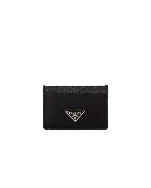 Prada Black Card Holder Leather Bags Card-Holders