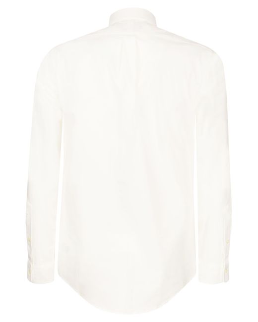 Polo Ralph Lauren White Stretch Poplin Shirt for men