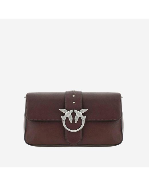 Pinko Brown Classic Love Bag Slouchy Shoulder Bag