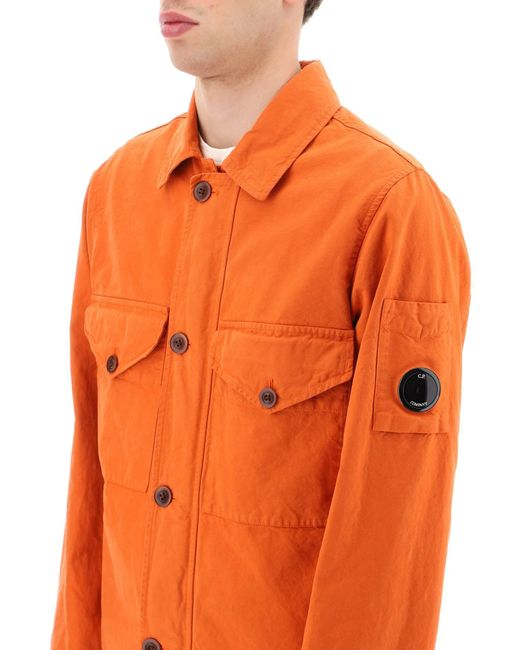 C P Company Orange Mais B Overshirt for men