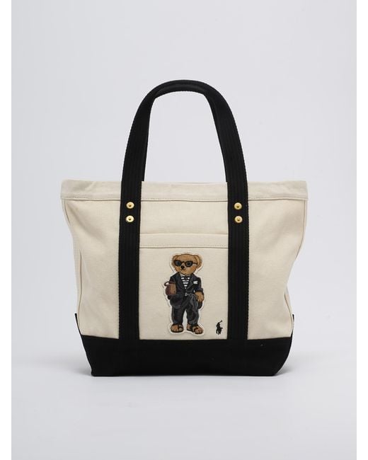 Polo Ralph Lauren Black Canvas Shopping Bag