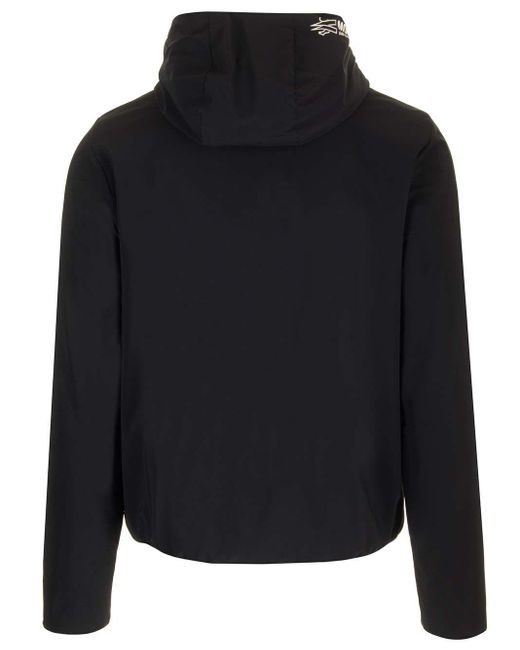 Moncler Black Padded Zip-Up Technical Sweatshirt for men