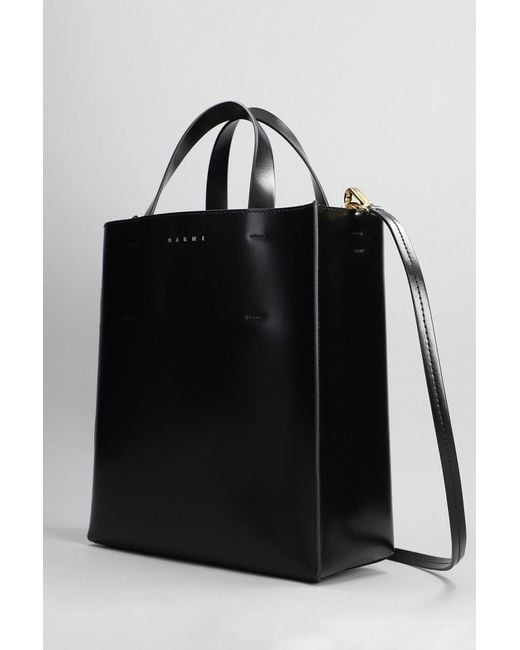 Marni Museo Bag Tote In Black Leather