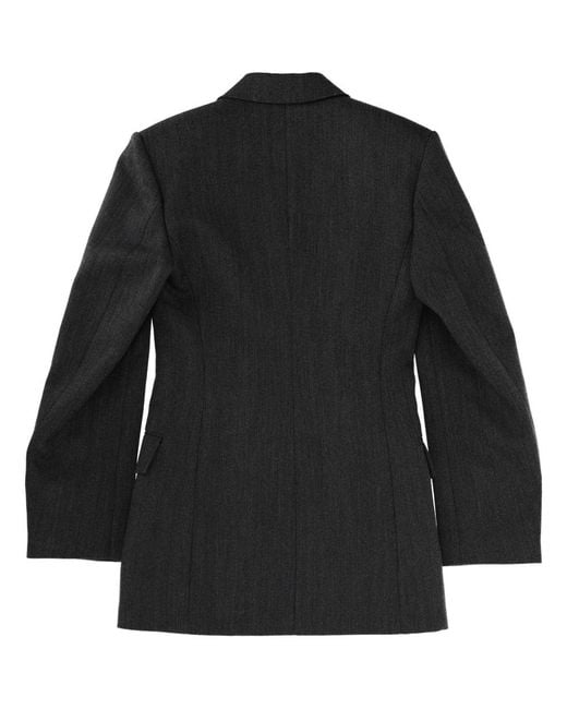 Alexander Wang Black Mini Blazer Dress Wool Sheep