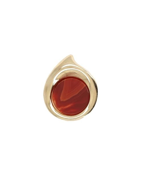 Panconesi White Ring Dusk Brass And Agate Rings