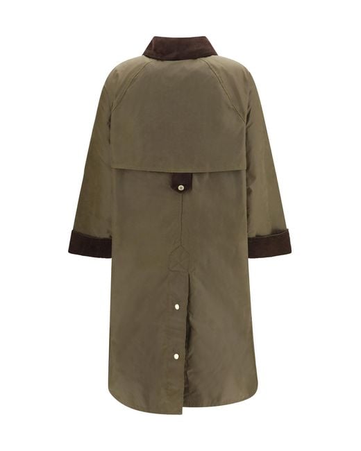 Barbour Green Waxed Coat Jacket