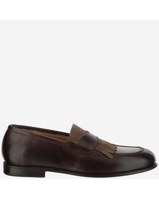 Herve Chapelier Brown Leather Loafers