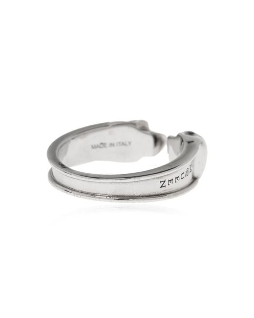 McQueen Gray Twin Skull Ring Accessories Jewelry for men