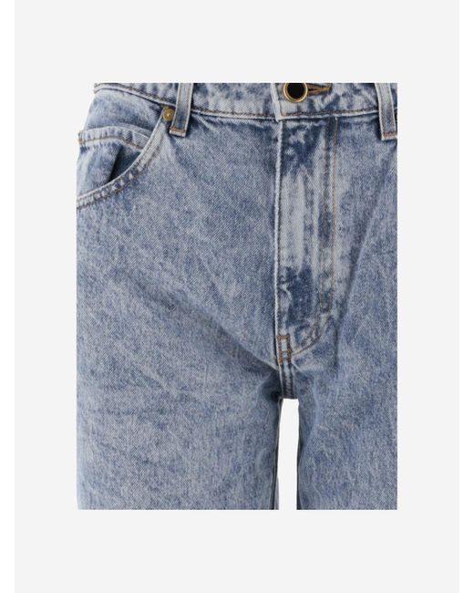 Khaite Blue Cotton Denim Jeans
