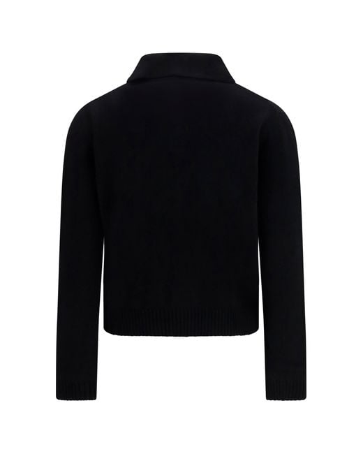 Givenchy Black Wool And Cashmere Polo Sweater