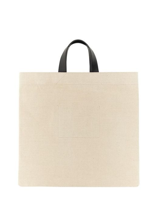 Jil Sander Natural Medium Tote Bag Body: Cotton Handbags for men