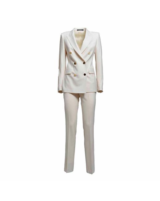 Tagliatore Gray Double-breasted Two-piece Suit Set