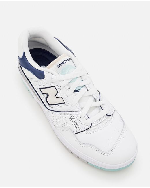 New Balance White Low Top 550 Sneakers for men