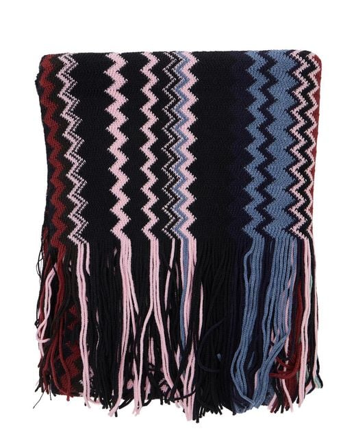 Missoni Black Scarf Tech Fabric Acrylic