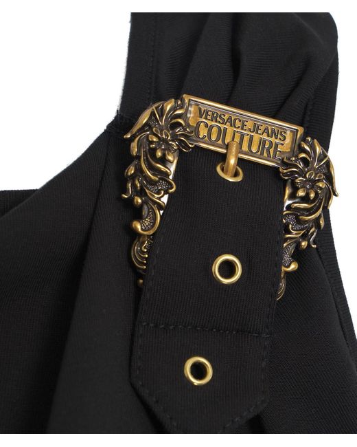 Versace Black Cut-out Detailed Bodysuit