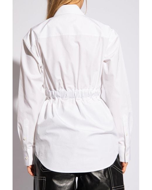 Alexander Wang White Shirt With Leather Belt,
