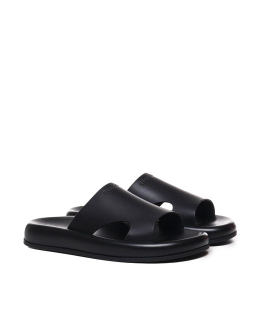 Ferragamo Black Sandals With Cut-Out Detail for men