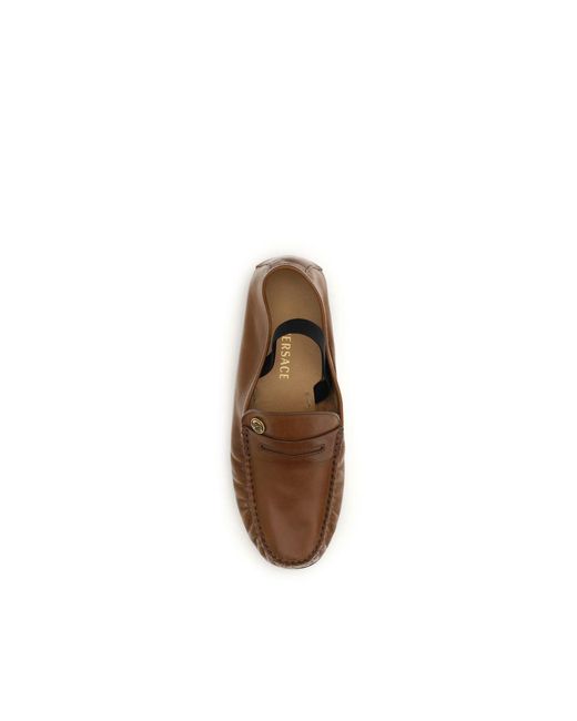 Versace Brown Lamb Ovis Aries Aries Slip