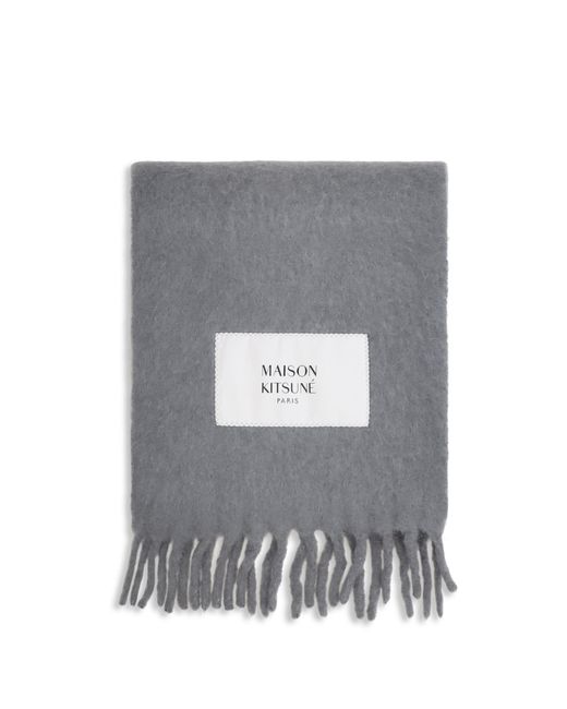 Maison Kitsuné Gray Gradient-Efect Alpaca Scarf Vicugna Pacos Scarfs